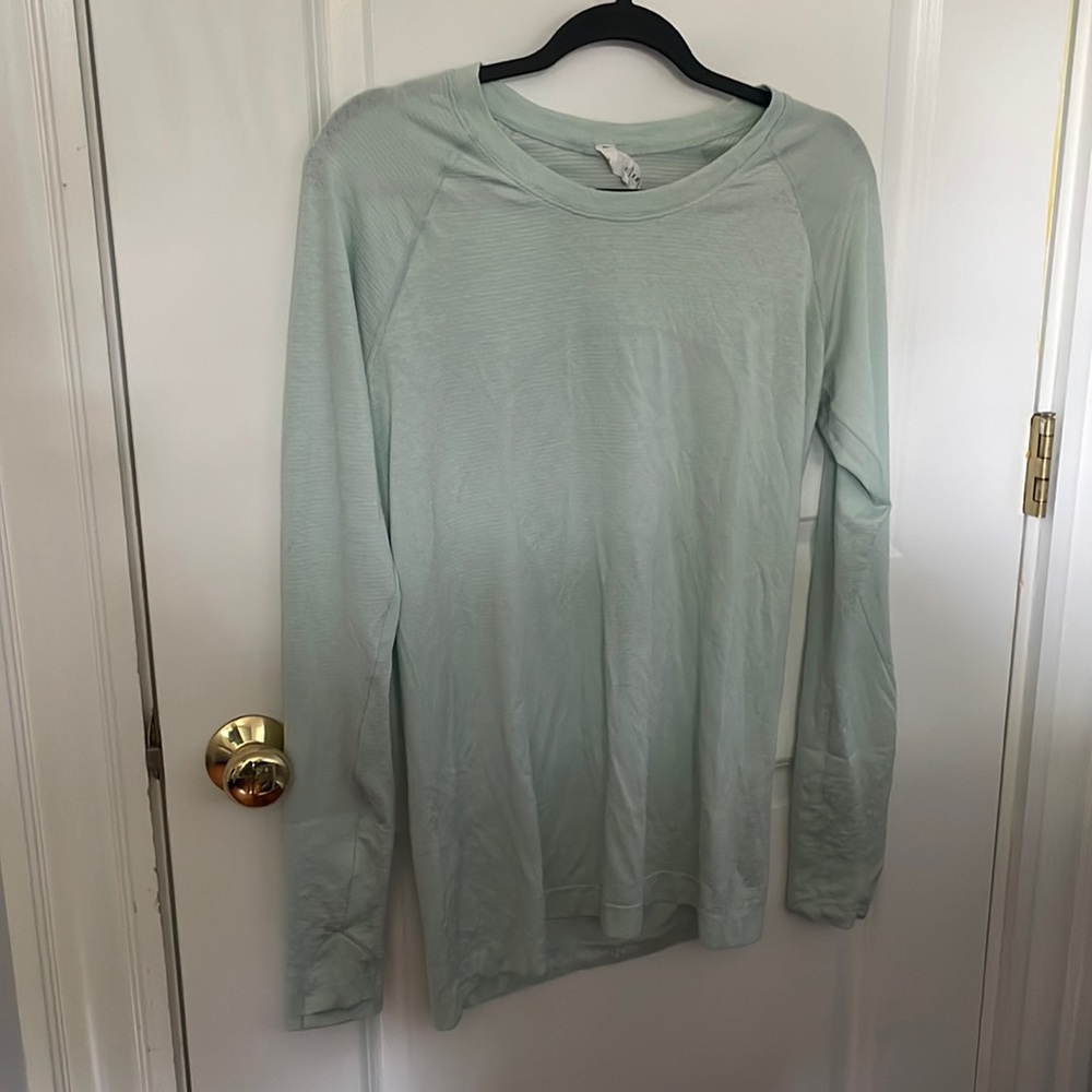 Mint green lulu lemon swiftly long sleeve